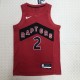 NBA Men Toronto Raptors Red #2 LEONARD Jersey High Quality Name and Number Print