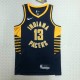 NBA Men Season 2023 Indiana Pacers Black #13 GEORGE Jersey High Quality Name and Number Print