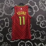 NBA Men Atlanta Hawks Red #11 YOUNG Jersey High Quality Name and Number Print