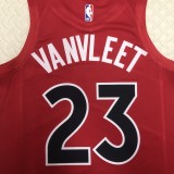 NBA Men Toronto Raptors Red #23 VANVLEET Jersey High Quality Name and Number Print