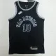 NBA Men Season 2023 San Antonio Spurs Black Retro #10 DEROZAN Jersey High Quality Name and Number Print