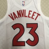 NBA Men Toronto Raptors White #23 VANVLEET Jersey High Quality Name and Number Print