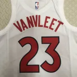 NBA Men Toronto Raptors White #23 VANVLEET Jersey High Quality Name and Number Print