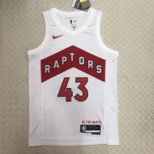 NBA Men Toronto Raptors White #43 SIAKAM Jersey High Quality Name and Number Print