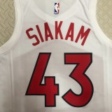 NBA Men Toronto Raptors White #43 SIAKAM Jersey High Quality Name and Number Print