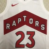 NBA Men Toronto Raptors White #23 VANVLEET Jersey High Quality Name and Number Print