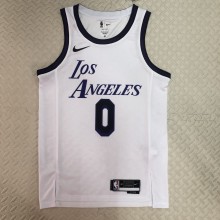 NBA Men Season 2023 Los Angeles Lakers White #0 WESTBROOK Jersey High Quality Name and Number Print