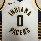 NBA Men Season 2023 Indiana Pacers White #0 POYTHRESS Jersey High Quality Name and Number Print