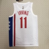 NBA Men Season 2023 Brooklyn Nets White #11 IRVING Jersey High Quality Name and Number Print