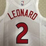 NBA Men Toronto Raptors White #2 LEONARD Jersey High Quality Name and Number Print