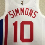NBA Men Season 2023 Brooklyn Nets White #10 SIMMONS Jersey High Quality Name and Number Print
