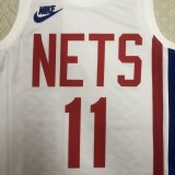 NBA Men Season 2023 Brooklyn Nets White #11 IRVING Jersey High Quality Name and Number Print