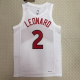 NBA Men Toronto Raptors White #2 LEONARD Jersey High Quality Name and Number Print