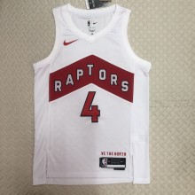 NBA Men Toronto Raptors White #4 BARNES Jersey High Quality Name and Number Print