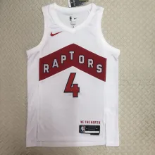 NBA Men Toronto Raptors White #4 BARNES Jersey High Quality Name and Number Print