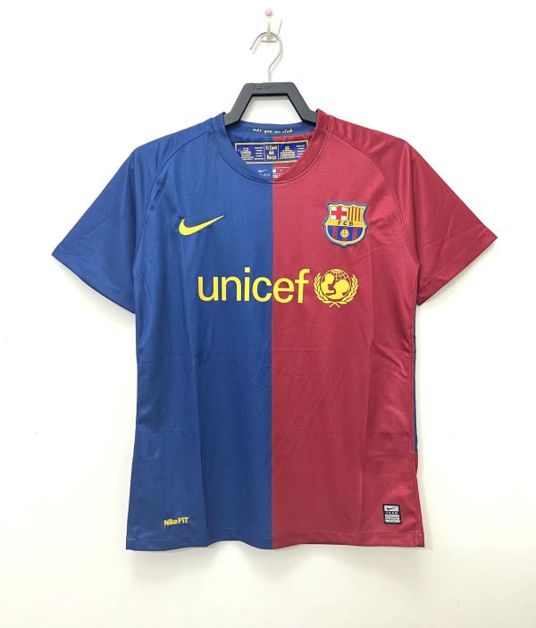 08-09 Barcelona Home Retro Jersey Liga Version