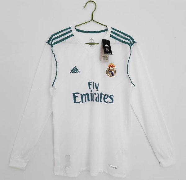 17/18 Real Madrid Home Retro Jersey Long Sleeve