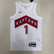 NBA Men Toronto Raptors White #1 McGRADY Jersey High Quality Name and Number Print