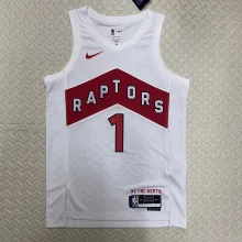 NBA Men Toronto Raptors White #1 McGRADY Jersey High Quality Name and Number Print
