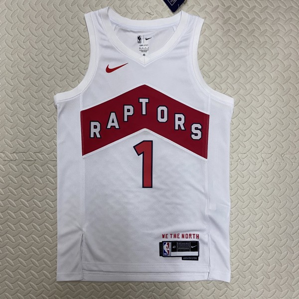 NBA Men Toronto Raptors White #1 McGRADY Jersey High Quality Name and Number Print
