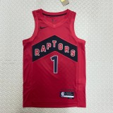 NBA Men Toronto Raptors Red #1 McGRADY Jersey High Quality Name and Number Print