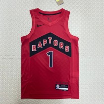 NBA Men Toronto Raptors Red #1 McGRADY Jersey High Quality Name and Number Print