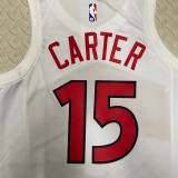 NBA Men Toronto Raptors White #15 CARTER Jersey High Quality Name and Number Print