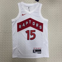 NBA Men Toronto Raptors White #15 CARTER Jersey High Quality Name and Number Print