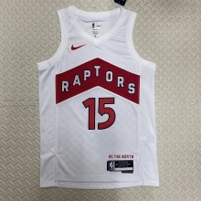 NBA Men Toronto Raptors White #15 CARTER Jersey High Quality Name and Number Print