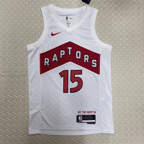 NBA Men Toronto Raptors White #15 CARTER Jersey High Quality Name and Number Print