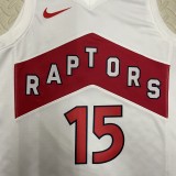 NBA Men Toronto Raptors White #15 CARTER Jersey High Quality Name and Number Print