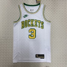 NBA Men Season 2023 Houston Rockets White Retro #3 PORTER JR. Jersey High Quality Name and Number Print