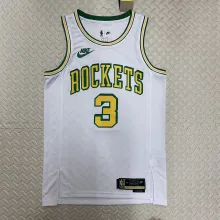 NBA Men Season 2023 Houston Rockets White Retro #3 PORTER JR. Jersey High Quality Name and Number Print