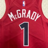 NBA Men Toronto Raptors Red #1 McGRADY Jersey High Quality Name and Number Print