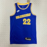 NBA Men Season 2023 Golden State Warriors Blue Retro #22 WIGGINS Jersey High Quality Name and Number Print