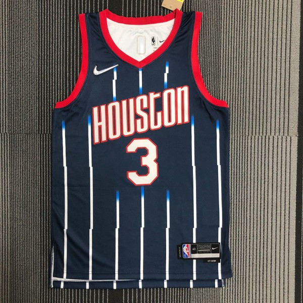 NBA Men Season 2022 Houston Rockets Blue #3 PORTER JR. Jersey High Quality Name and Number Print