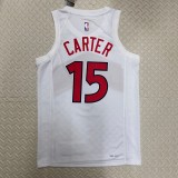 NBA Men Toronto Raptors White #15 CARTER Jersey High Quality Name and Number Print