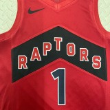 NBA Men Toronto Raptors Red #1 McGRADY Jersey High Quality Name and Number Print