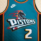 NBA Season 2023 Detroit Pistons Retro Green #2 CUNNINGHAM Jersey High Quality Name and Number Print