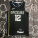 NBA 75th Anniversary Memphis Grizzlies Select Series Black #12 MORANT Jersey High Quality Name and Number Print
