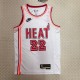NBA Men Season 2023 Miami Heat White Retro #22 BUTLER Jersey High Quality Name and Number Print