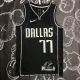 NBA Men 75th Anniversary Dallas Mavericks Select Series Black #77 DONCIC Jersey High Quality Name and Number Print