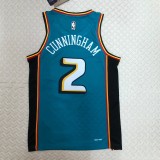 NBA Season 2023 Detroit Pistons Retro Green #2 CUNNINGHAM Jersey High Quality Name and Number Print