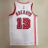 NBA Men Season 2023 Miami Heat White Retro #13 ADEBAYO Jersey High Quality Name and Number Print
