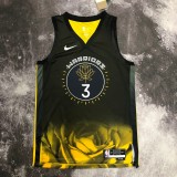 NBA Men Season 2023 Golden State Warriors Black #3 POOLE Jersey High Quality Name and Number Print