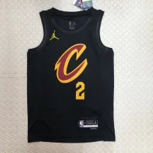 NBA Season 2023 Men Cleveland Cavaliers Black with Jordan Logo #2 IRVING Jersey High Quality Name and Number Print