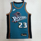 NBA Season 2023 Detroit Pistons Retro Green #22 IVEY Jersey High Quality Name and Number Print