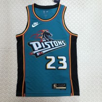 NBA Season 2023 Detroit Pistons Retro Green #22 IVEY Jersey High Quality Name and Number Print
