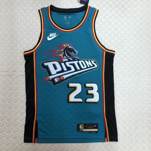 NBA Season 2023 Detroit Pistons Retro Green #22 IVEY Jersey High Quality Name and Number Print