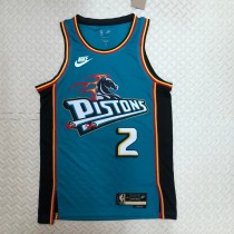 NBA Season 2023 Detroit Pistons Retro Green #2 CUNNINGHAM Jersey High Quality Name and Number Print